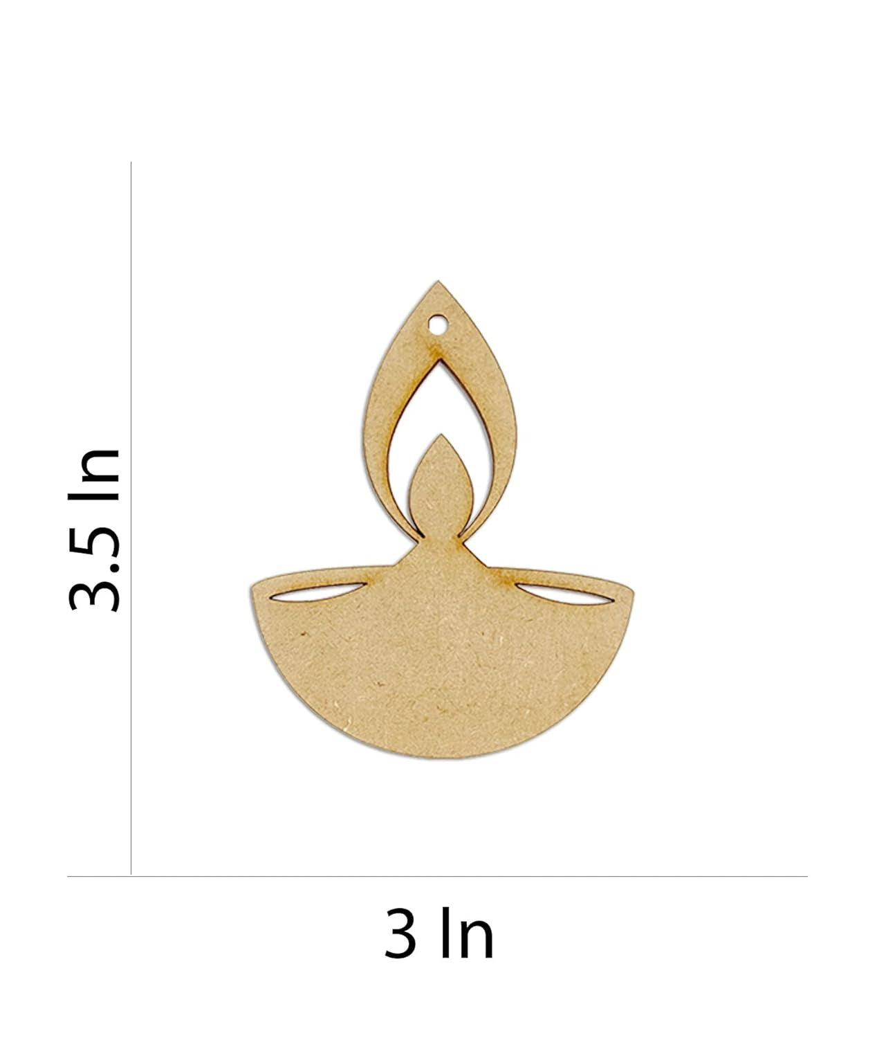 Wooden Diya Cutouts for Diwali - 2