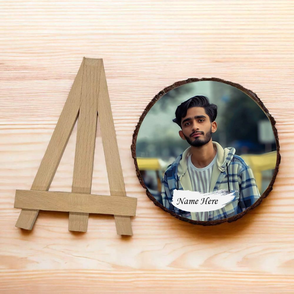 Customized Natural Wooden Slice Photo Frame