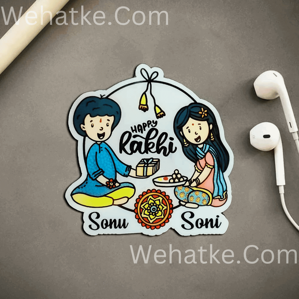Customized Fridge Magnet For Rakhi Gift - 2