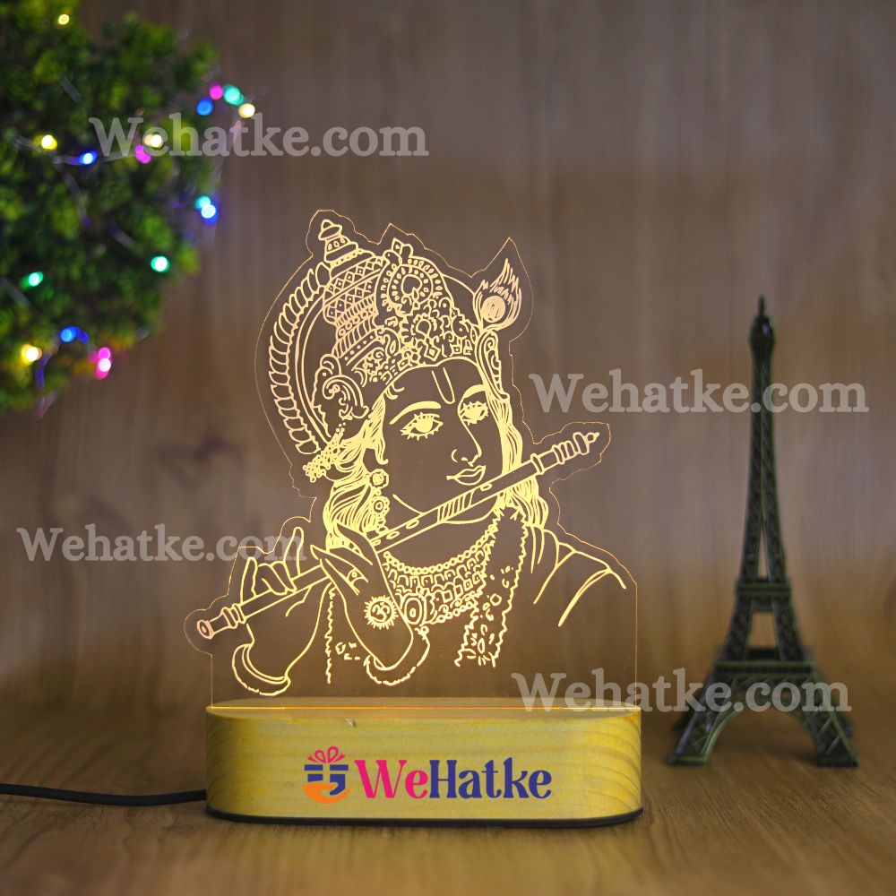 Krishna Ji 3D illusion LED Lamp - 3