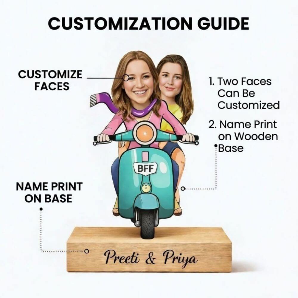 Customized Scooter Caricature For Bestie - 3