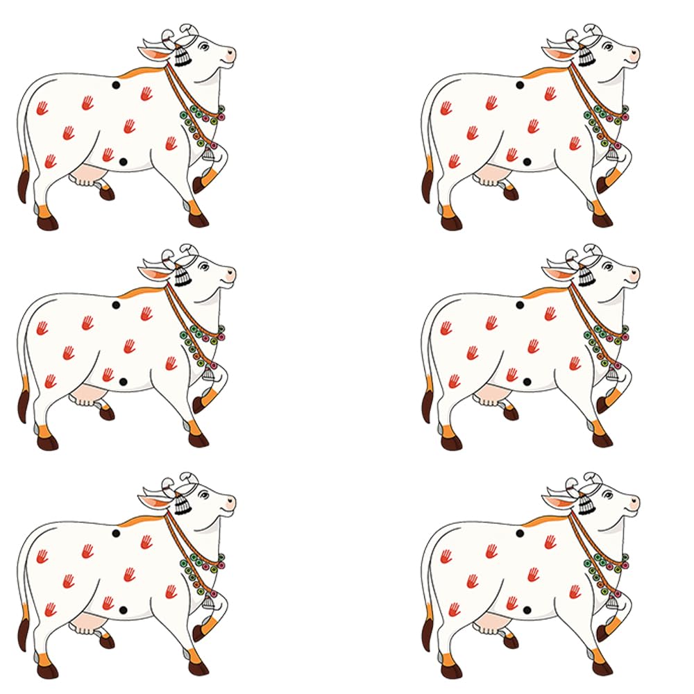 Kamdhenu Cow Wall Hanging Set of 6 - 2