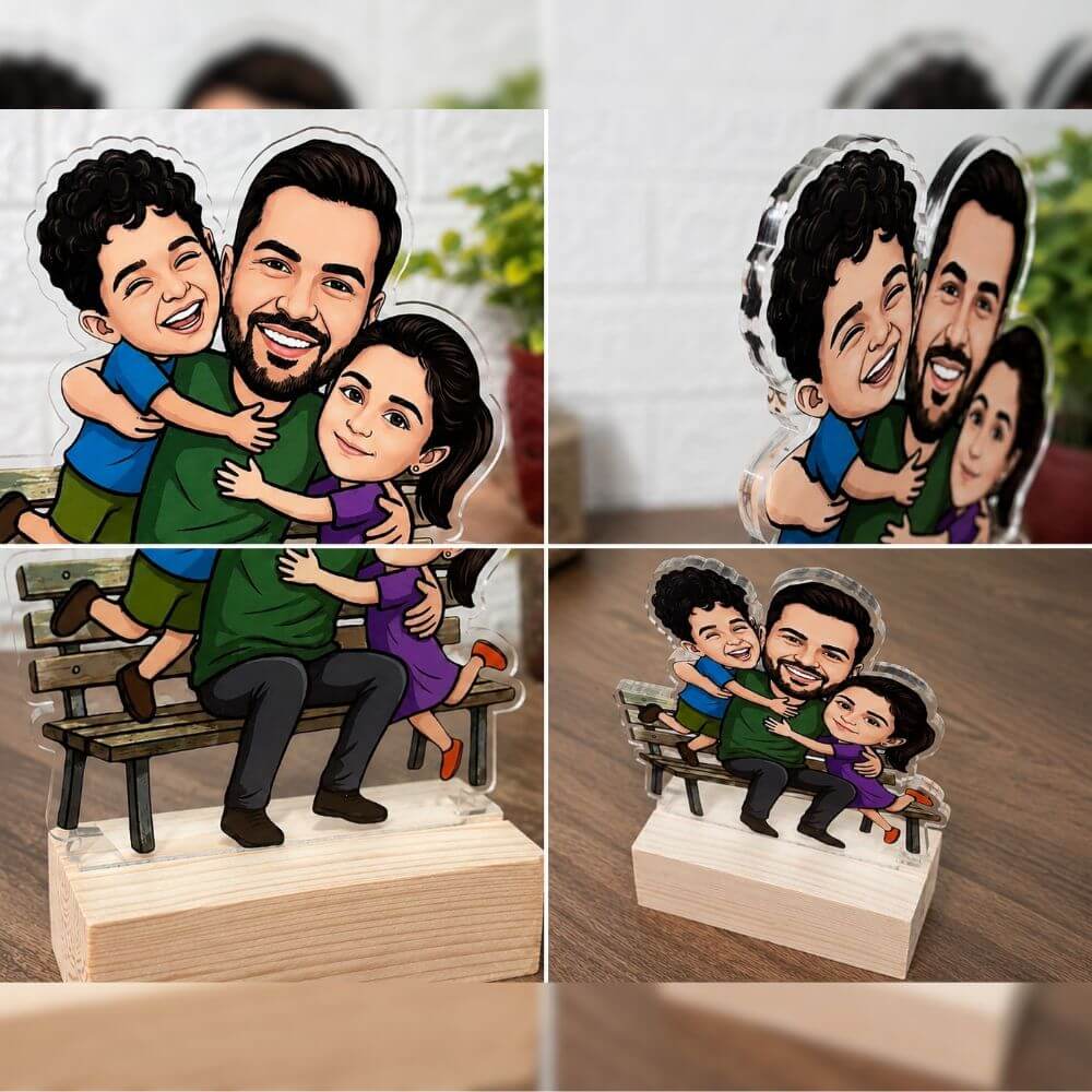Personalized Father's Day Cartoon Acrylic Standee for Dad - 4