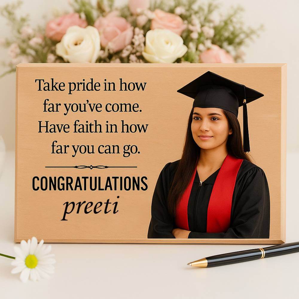 Graduation Wooden Plaque with Photo