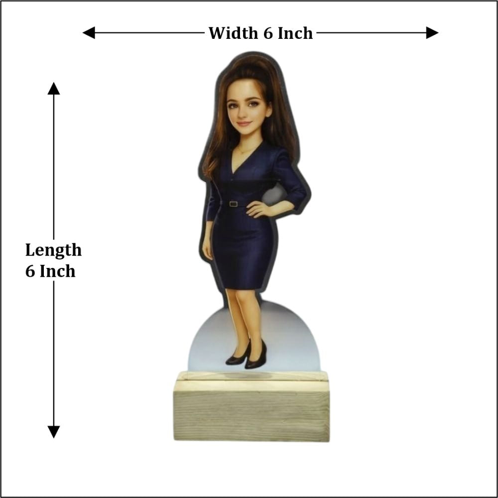 Acrylic Caricature Standee for Women - 7