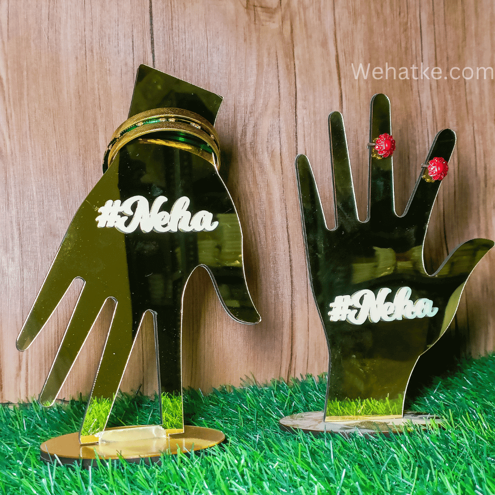 customized Finger Rings Jewellery Stand Hand Shaped Ring Holder - 6