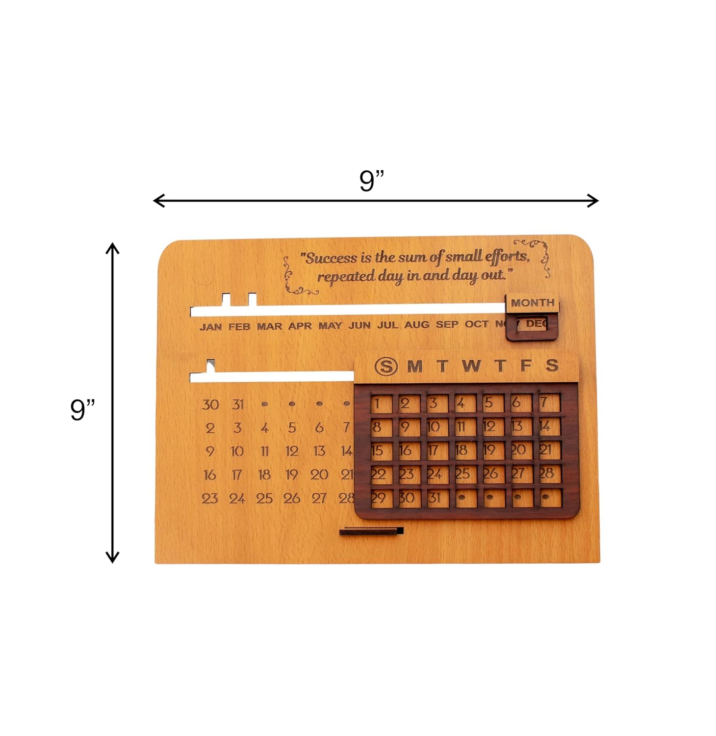 Corporate Wooden Perpetual Desk Calendar Office Gift - 4