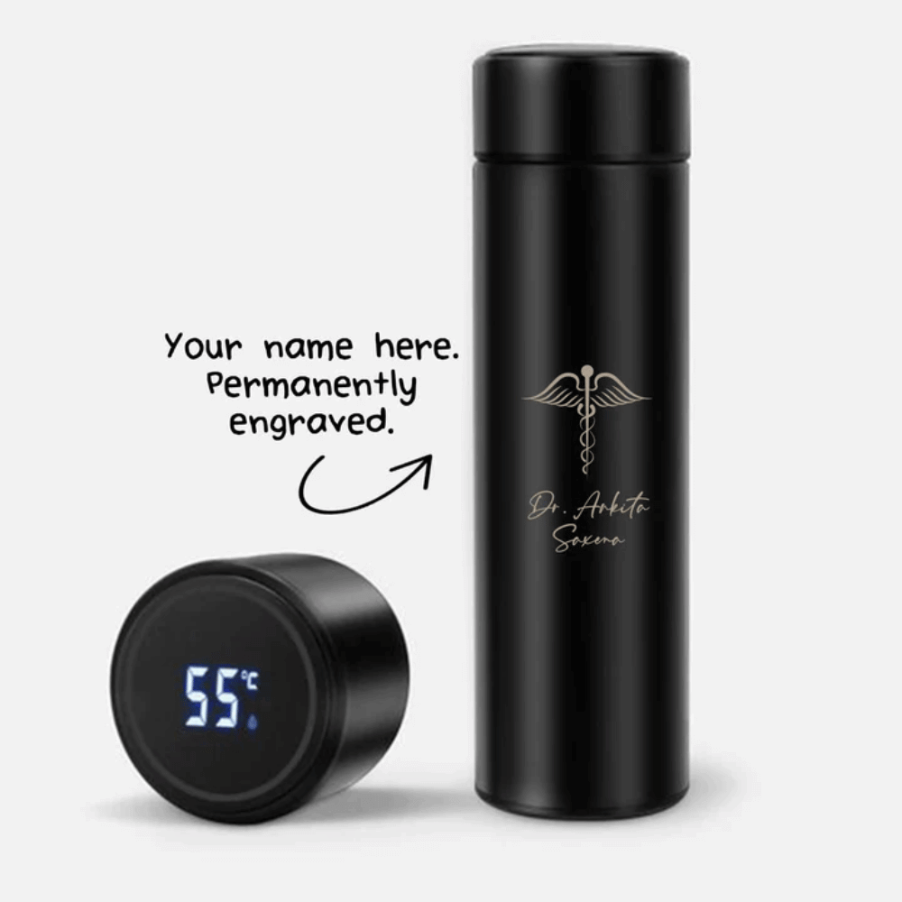 Personalized Name Temperature Bottle for Doctor - 2