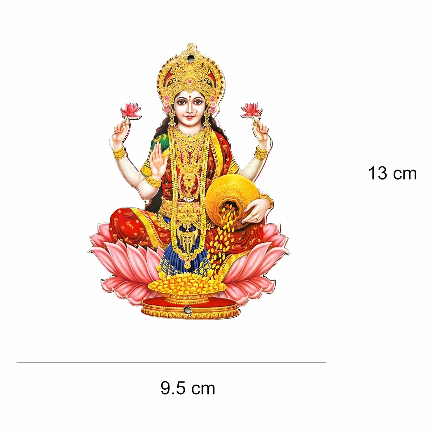 Paper Hanging Laxmi Maa for Diwali Decoration Pack Of 10 - 2