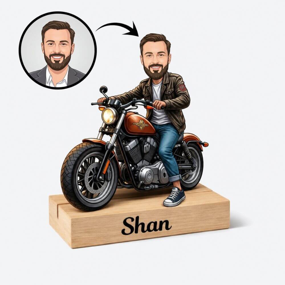 Customized Caricature For Bike Lover's
