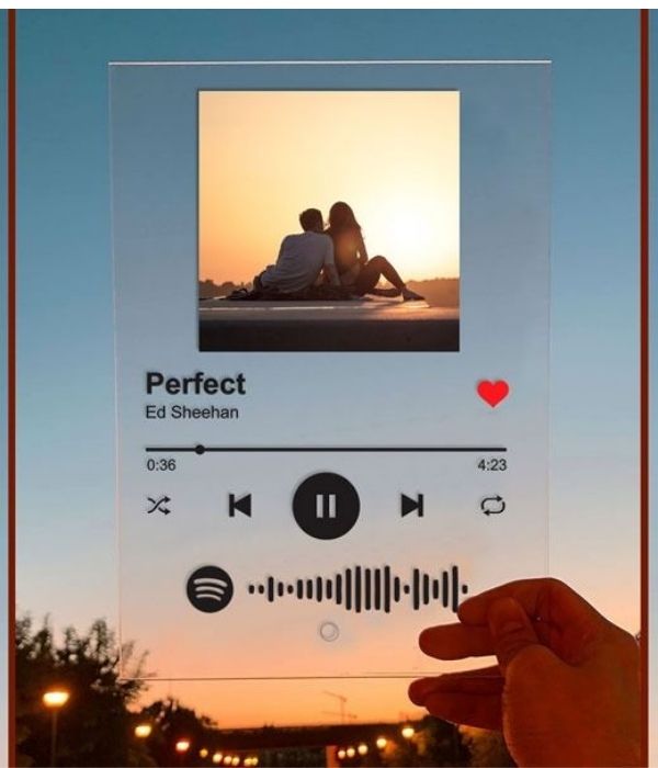 Spotify Acrylic Plaque with Photo & Scannable Code - 3