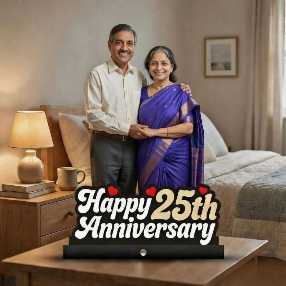 Custom 25th Anniversary Couple Caricature - 3