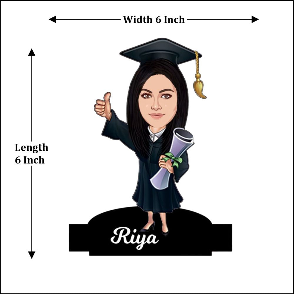 Customized Graduation Girl Caricature - 3