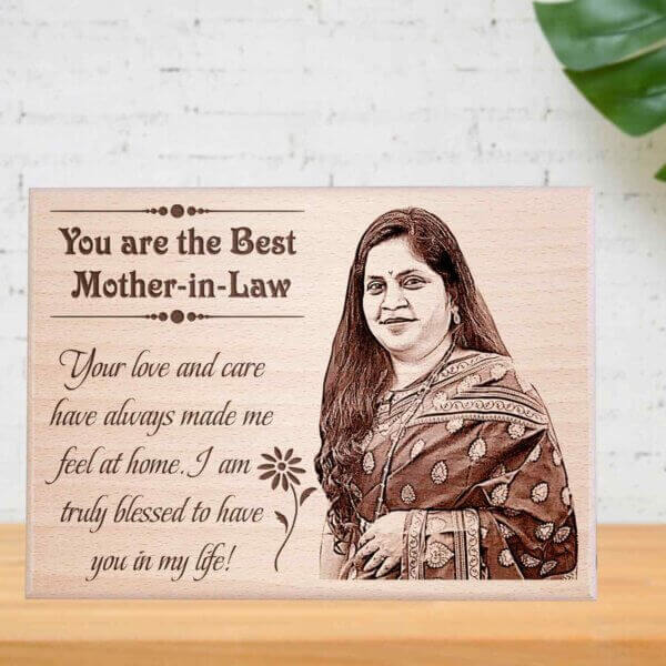 Personalized Wooden Frame for Mother-in-Law