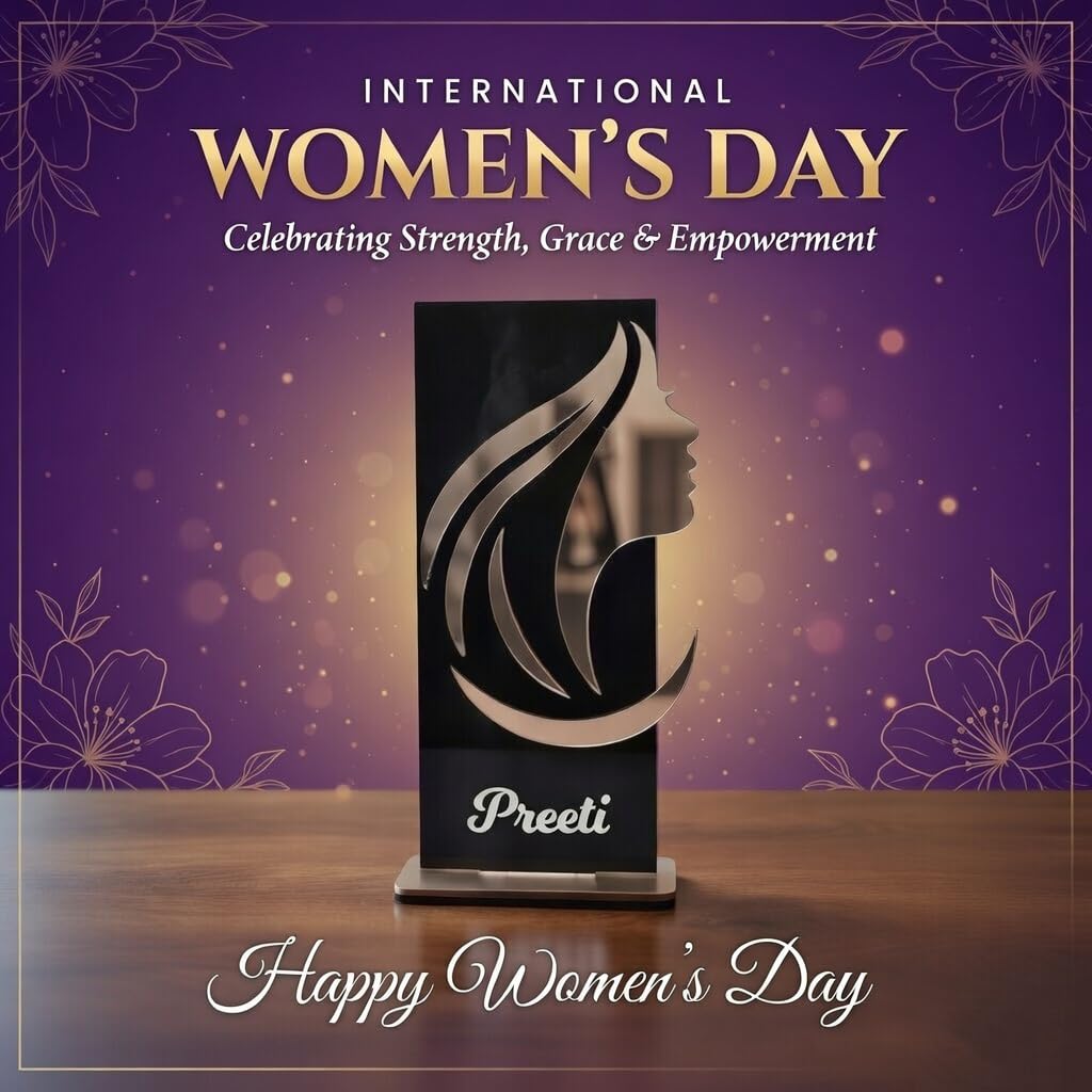Personalized Women’s Day Trophy - 4