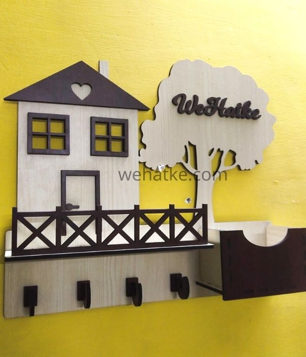 Customized wooden home design key hanger - 2