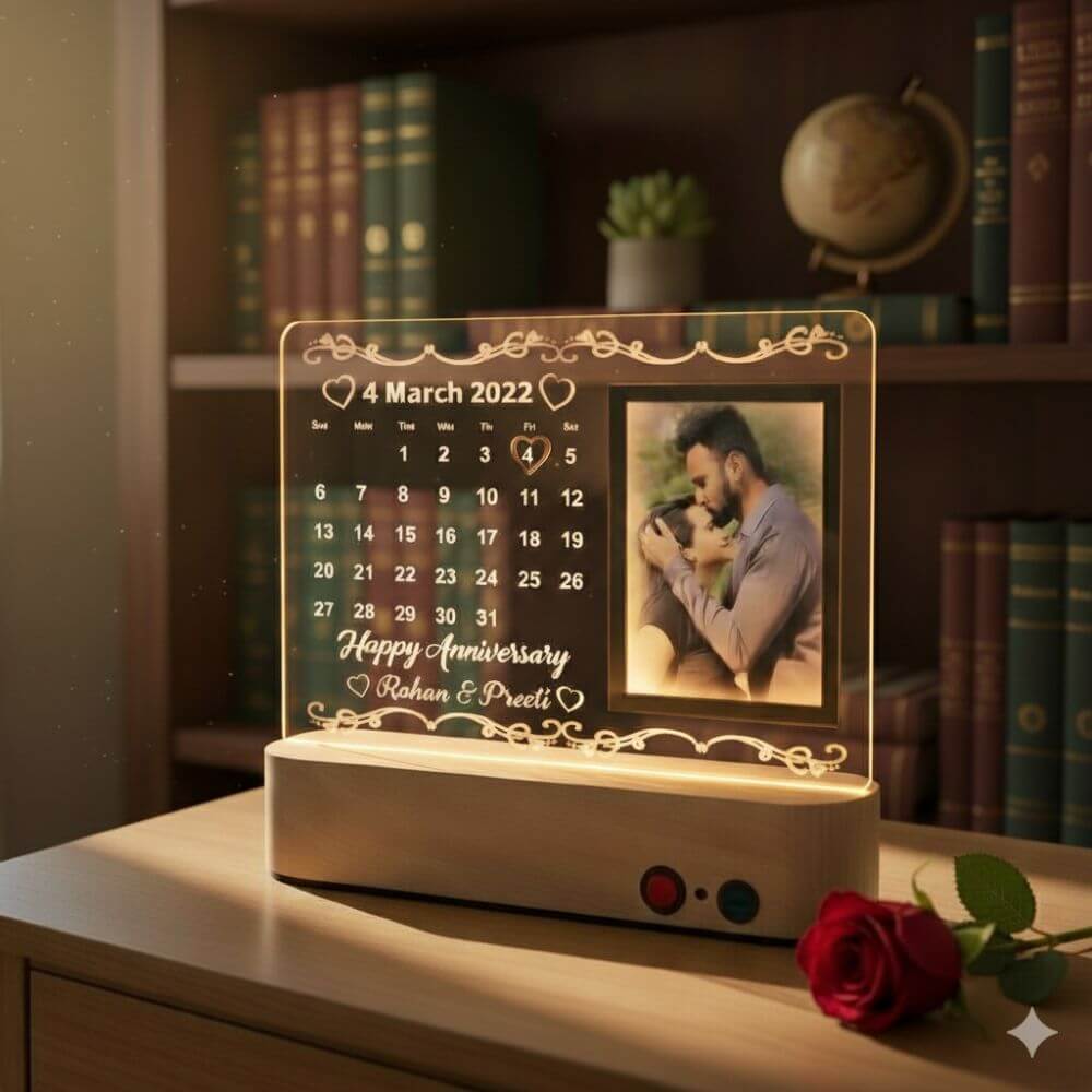 Wedding  Anniversary Calendar With battery & C-type USB Charging