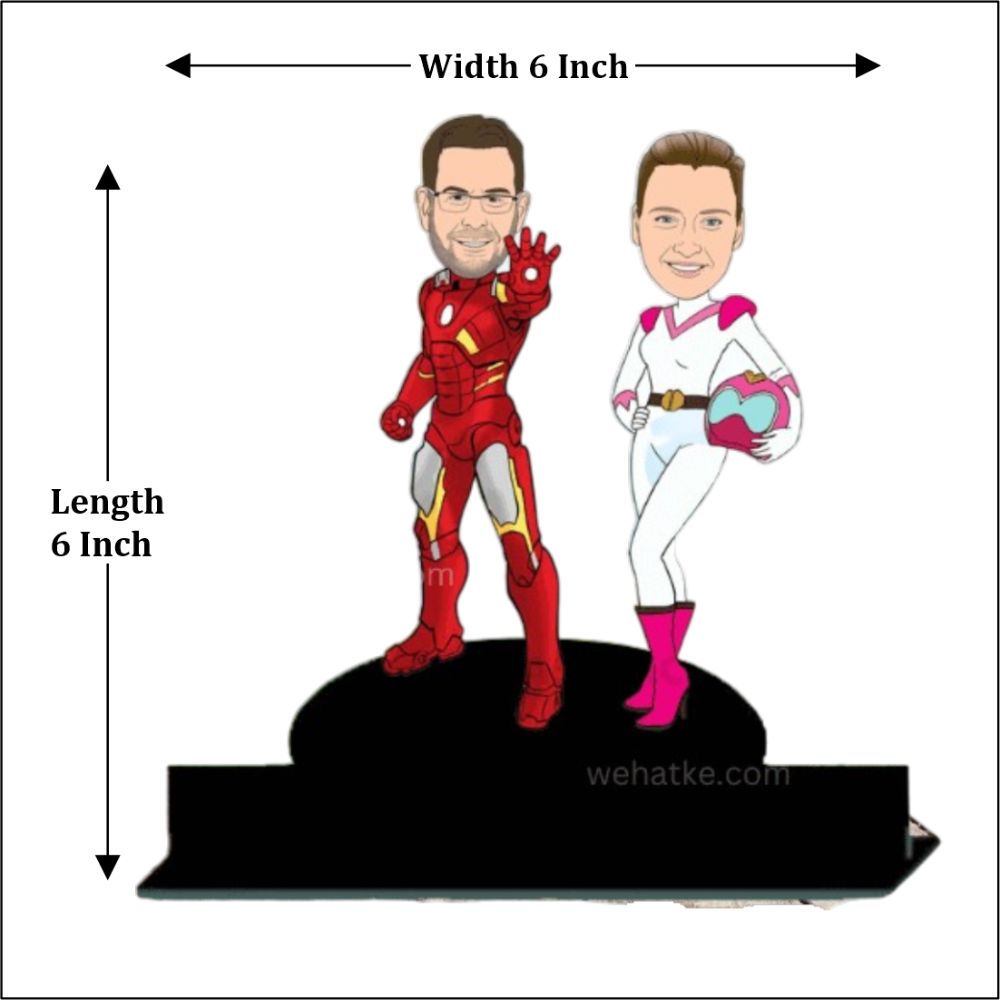 Customized Ironman caricature of couple - 4