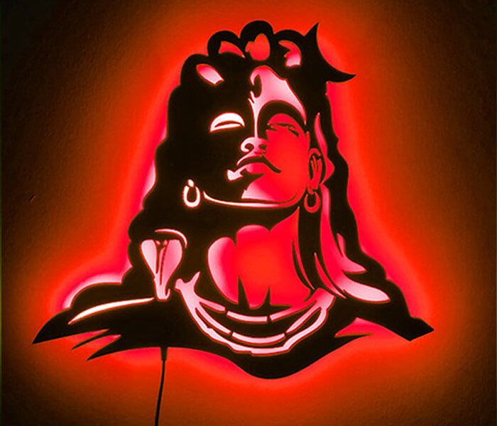 Shiv Ji  (Mahakal) Wall Hanging Led Frame - 2