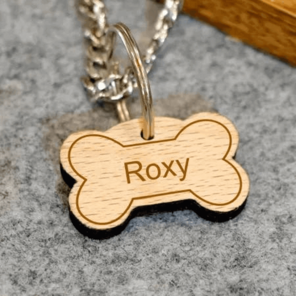 Engraved Bone Shaped Pet Tag - 2