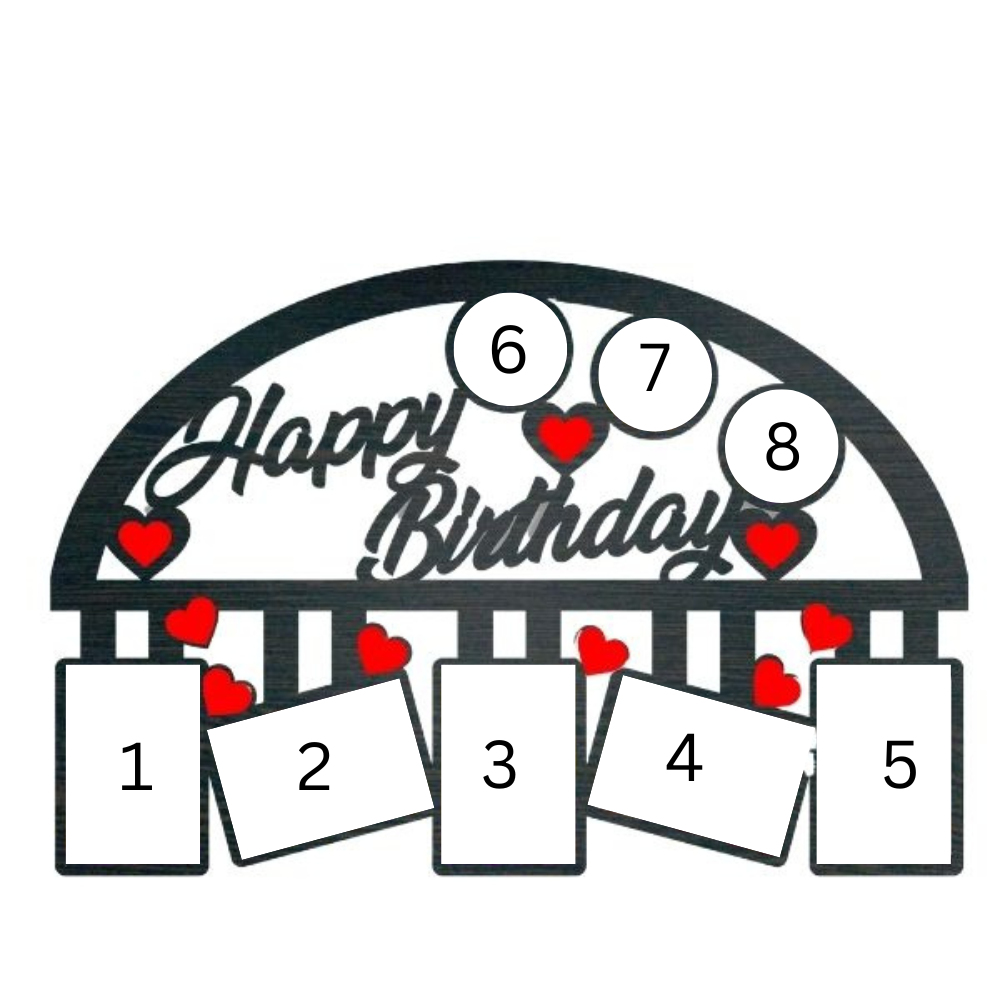 Customized Happy Birthday Wall Hanging Frame - 2