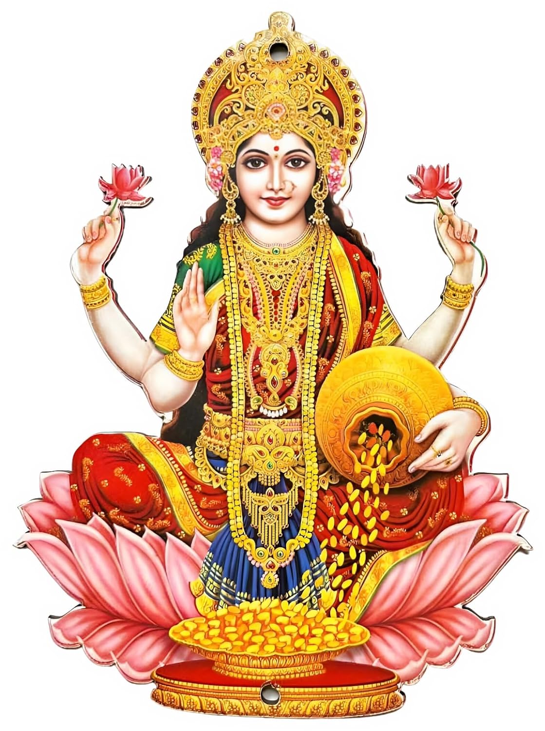 Paper Hanging Laxmi Maa for Diwali Decoration Pack Of 10 - 3