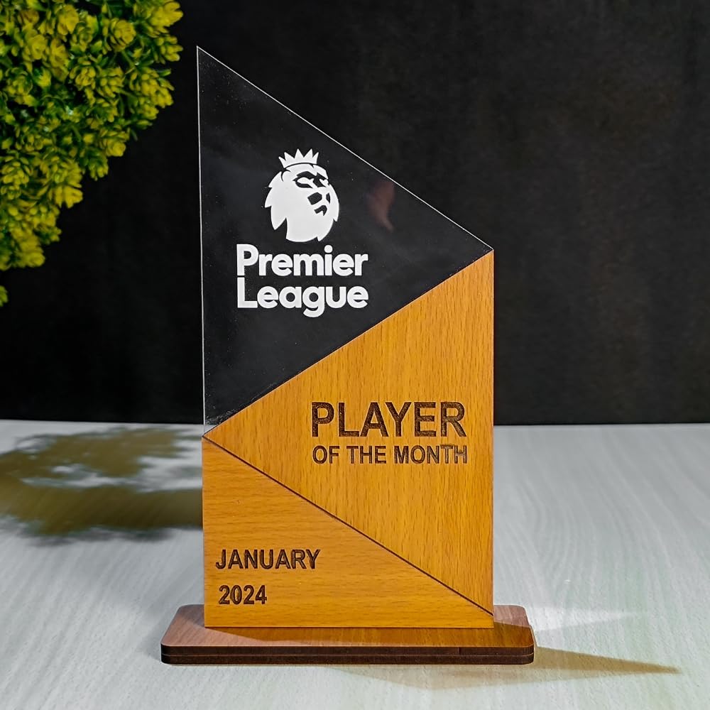 Corporate Wooden & Acrylic Trophy – Player of the Month Award - 2
