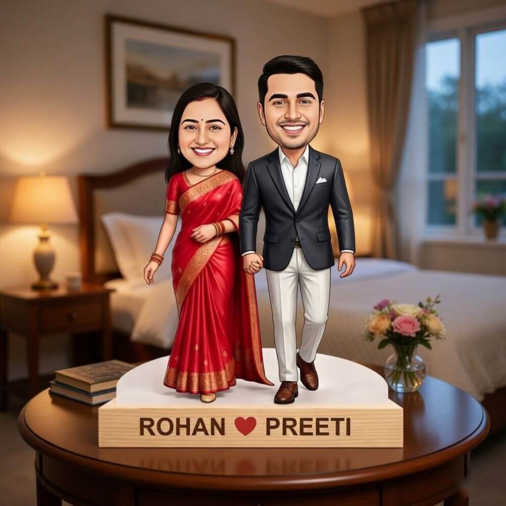 Couple Caricature Standee with Names - 3