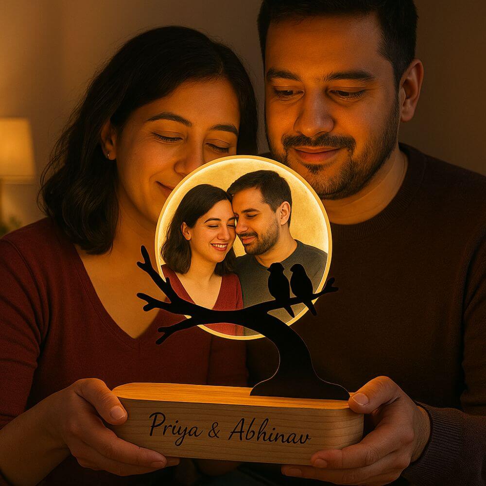 Customized Moon Lamp For Couple - 2