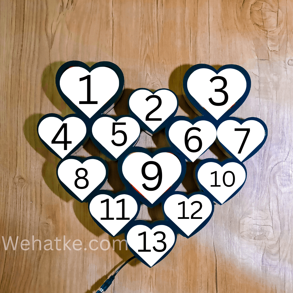 Heart Shape Photo Frame With Light - 3