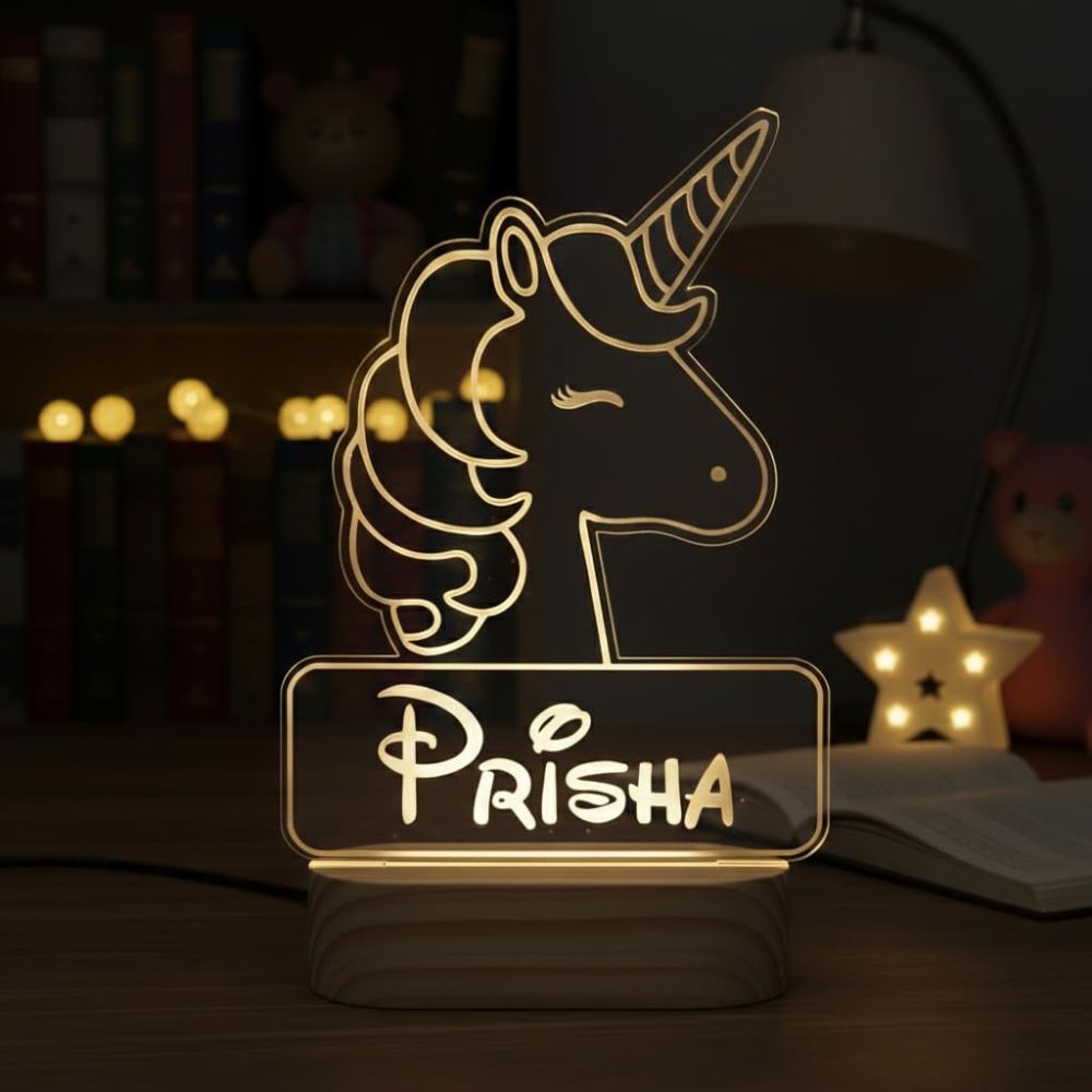 Personalized Unicorn LED Lamp with Name - 3