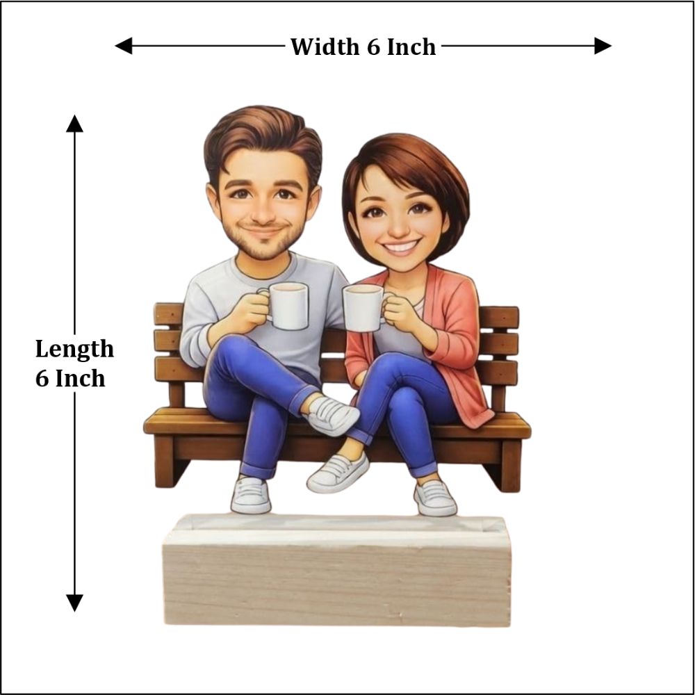 Couple Caricature Acrylic Standee - 2