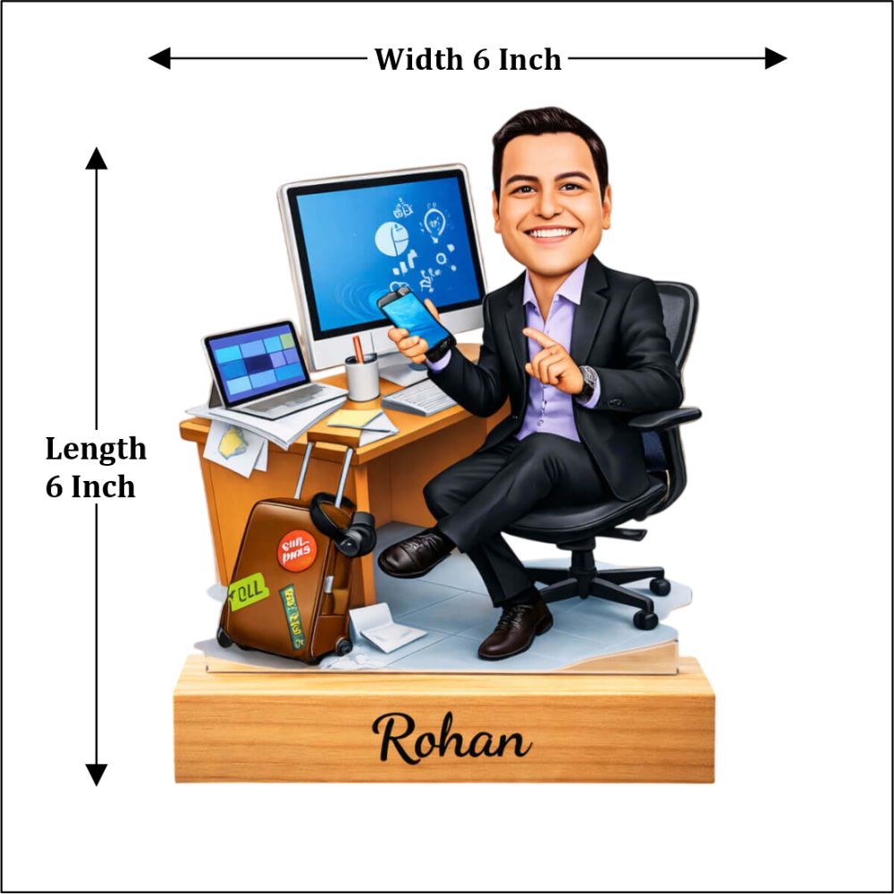 Personalized Computer Professional Caricature Standee - 4