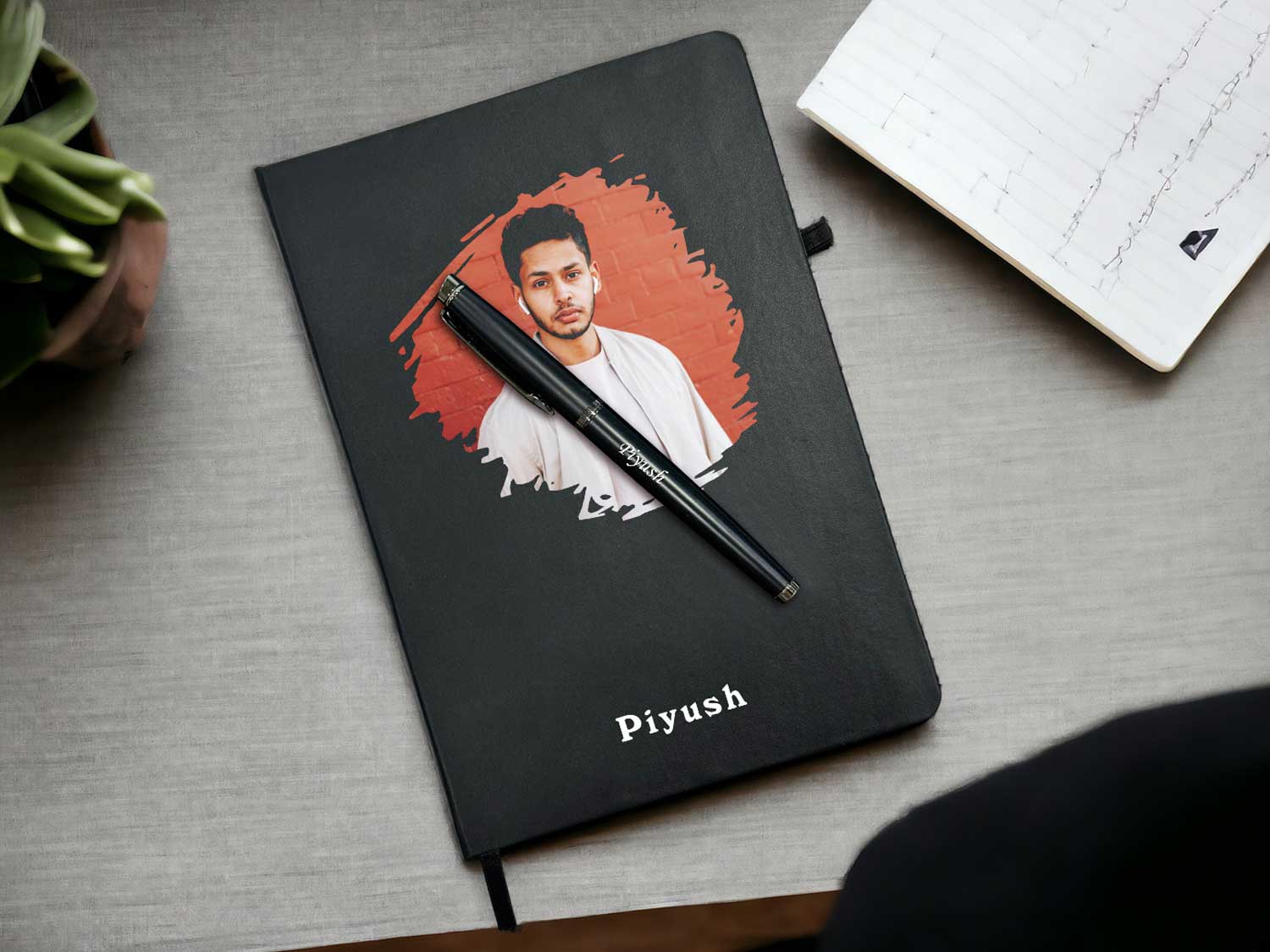 Photo Dairy & Name Pen For HIM - 4