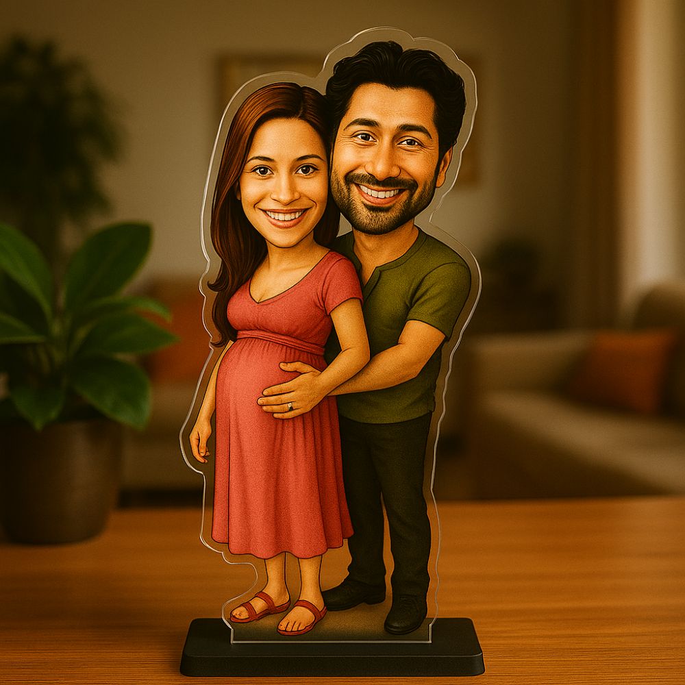 Customized Pregnancy Celebration Caricature - 2