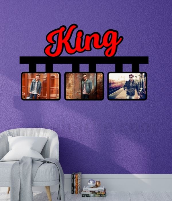 Customized Frame with Name & Photos with Wall Hanging - 2
