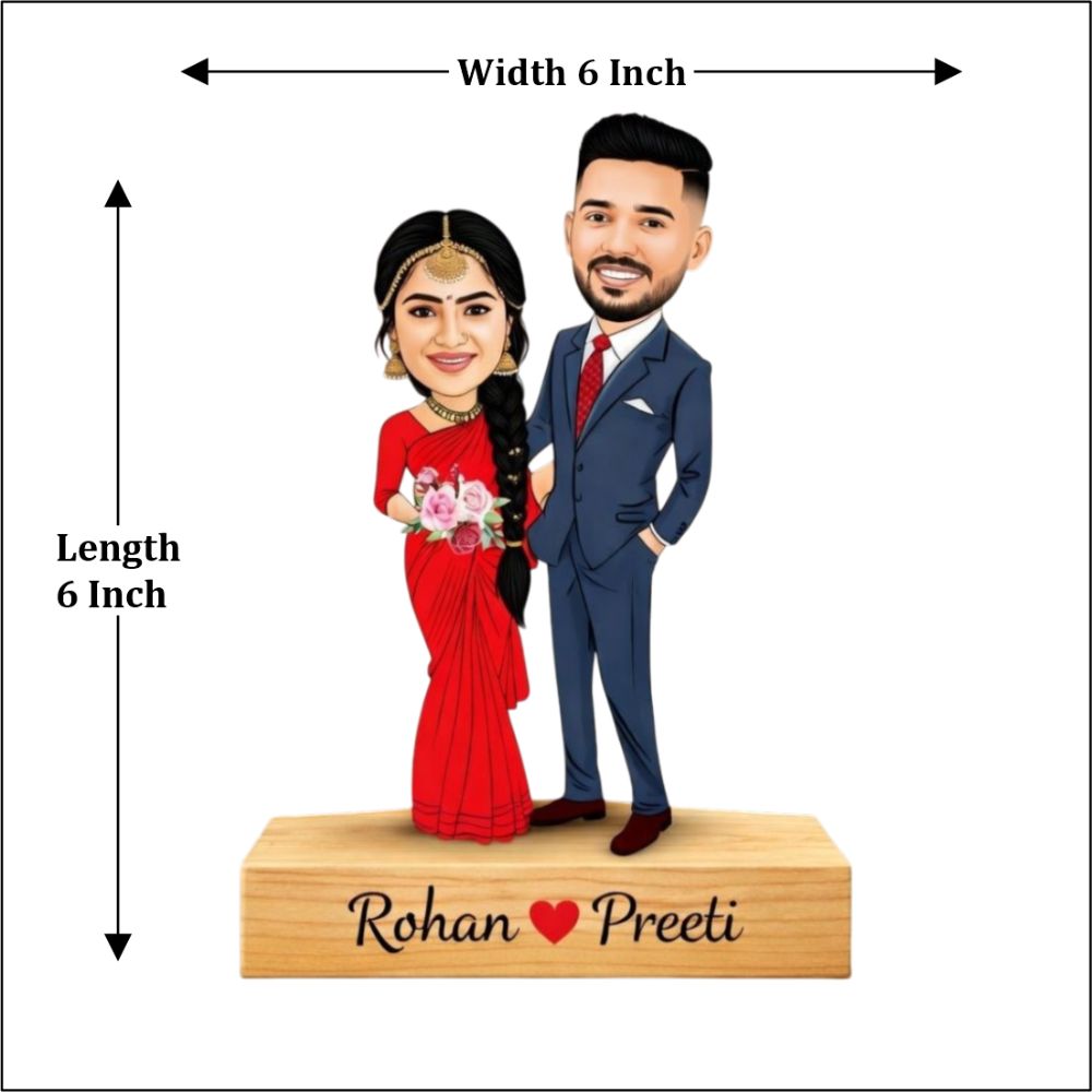 Customized couple caricature photo stand - 6