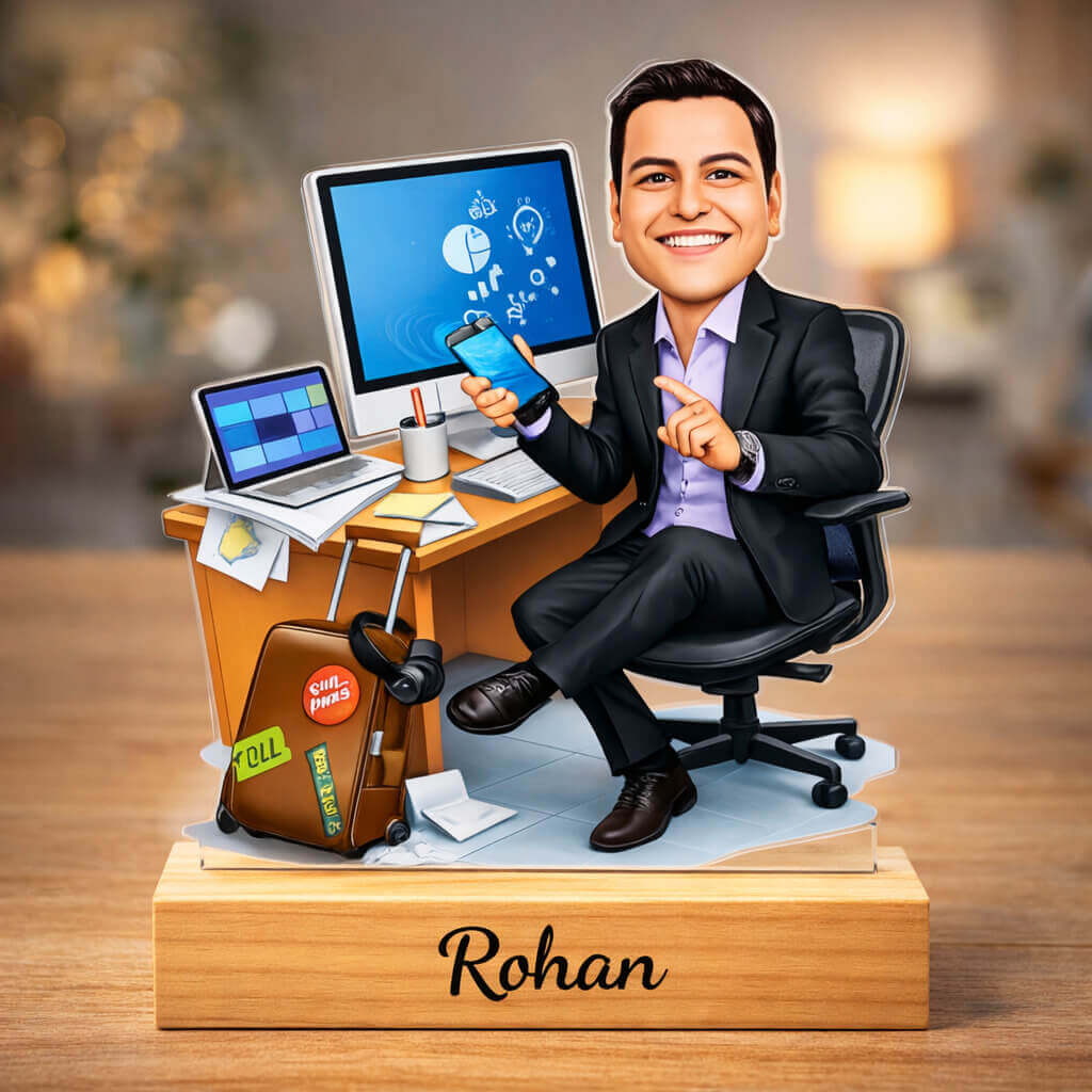 Personalized Computer Professional Caricature Standee