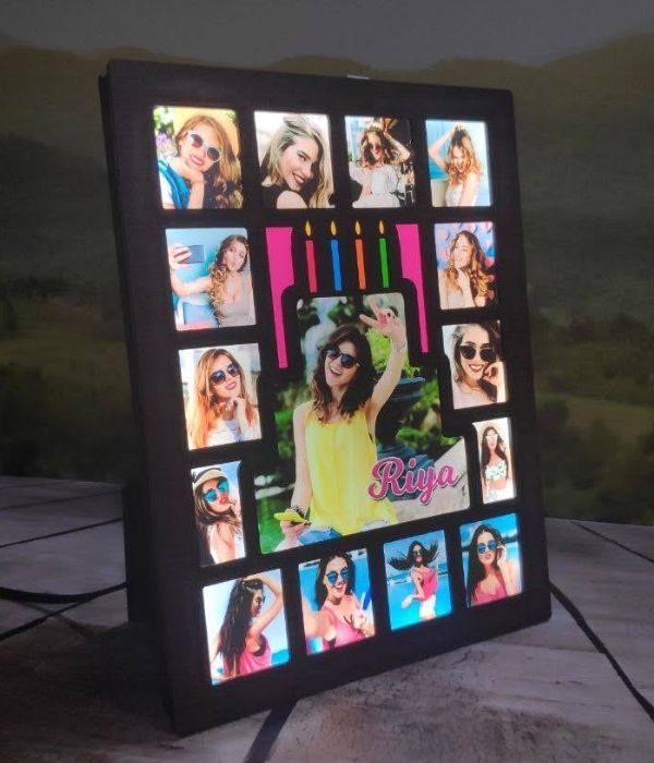 Customized Birthday LED Collage Photo Frame - 3