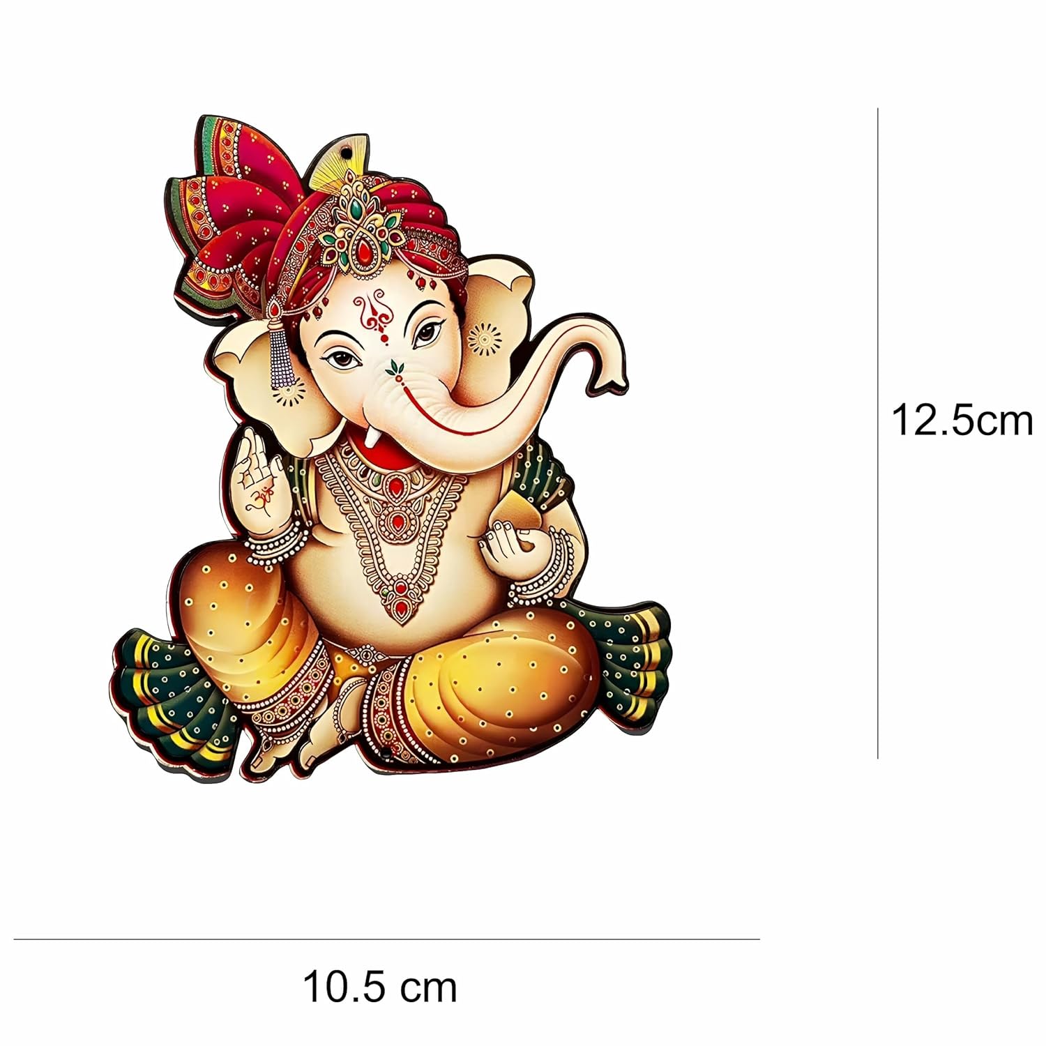 Paper Hanging Ganesh ji Diwali Décor Set of 10 Pcs - 2