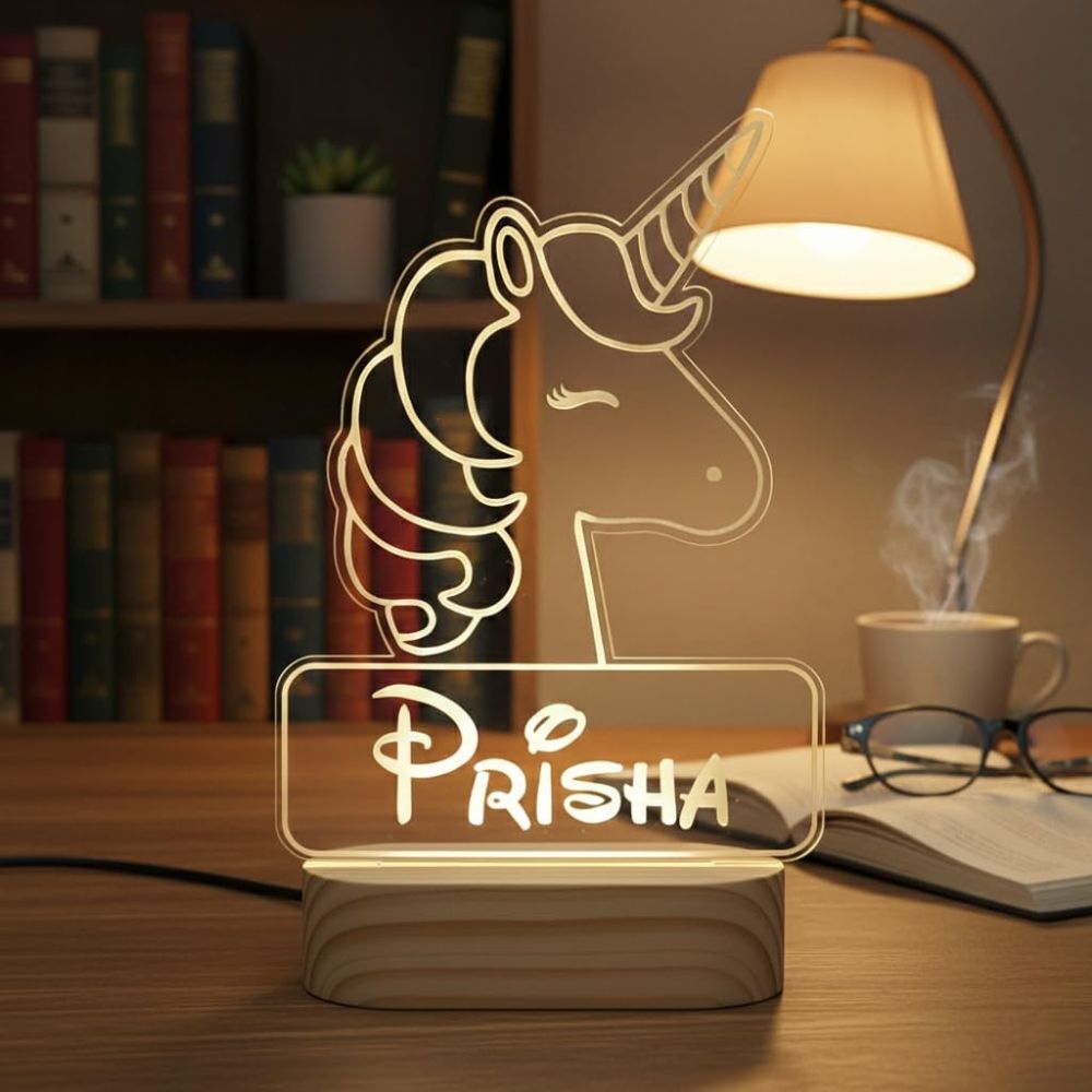 Personalized Unicorn LED Lamp with Name - 2