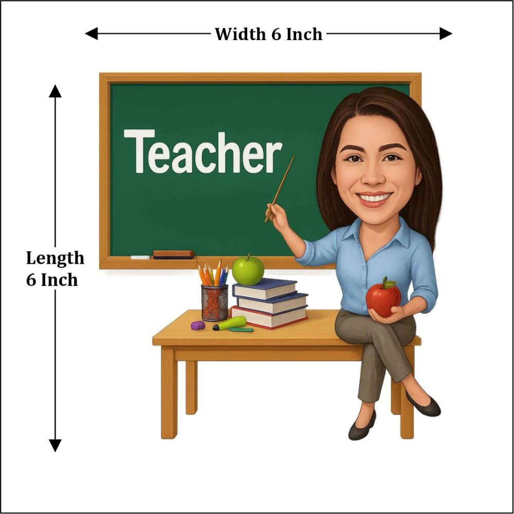 Custom Teacher Caricature Gift For Mam - 3