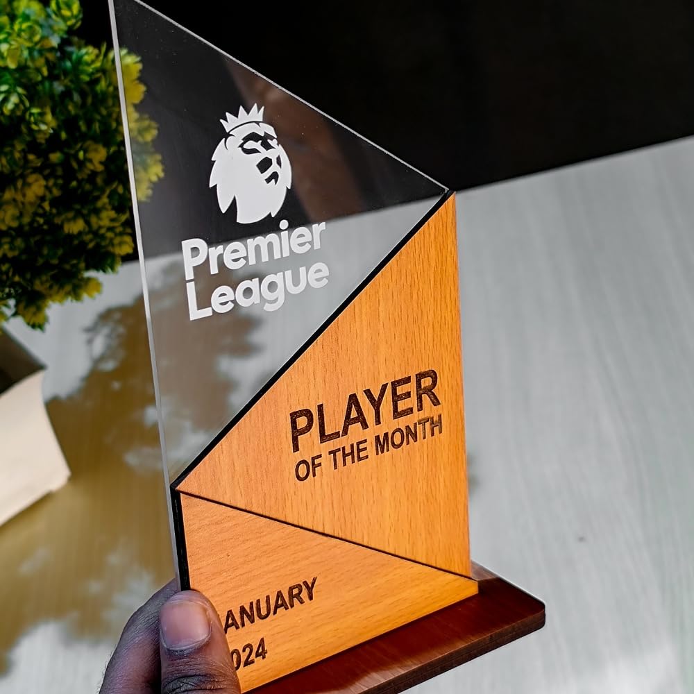 Corporate Wooden & Acrylic Trophy – Player of the Month Award - 3