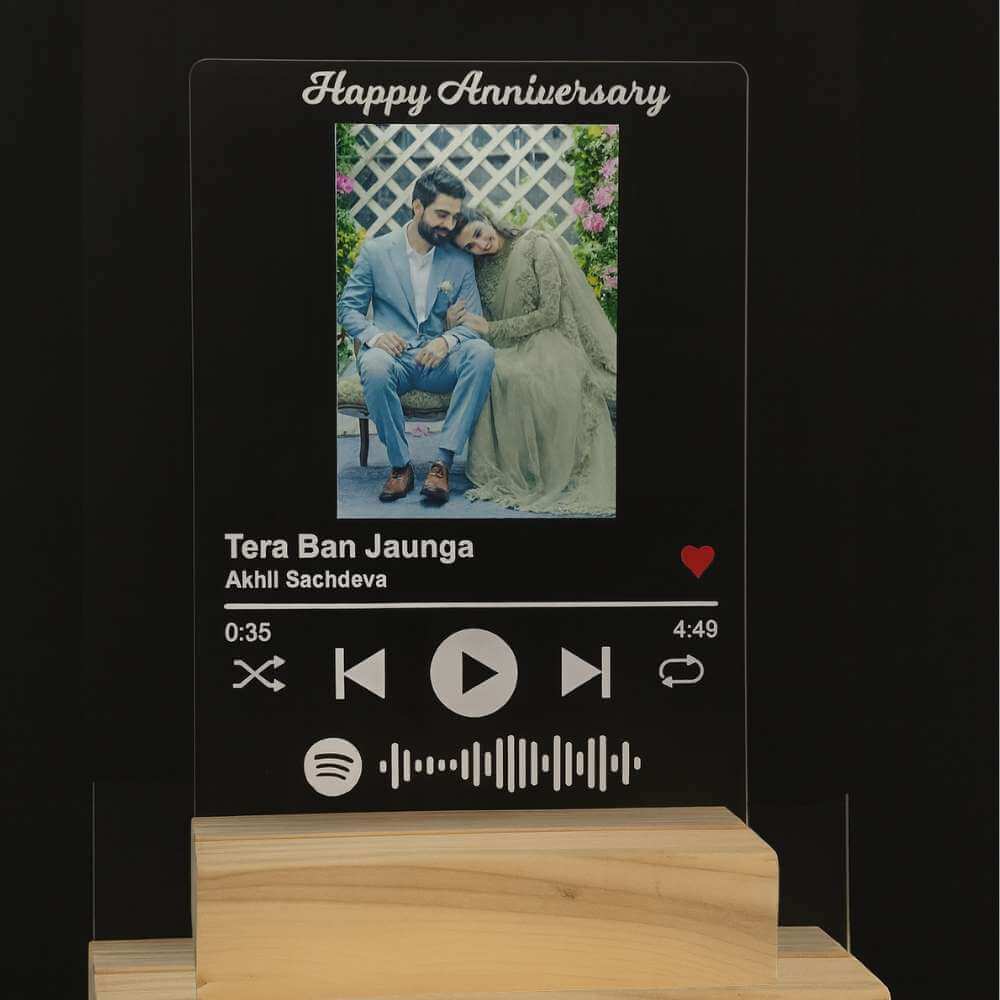 Custom Acrylic Spotify Plaque with Photo & Song - 2