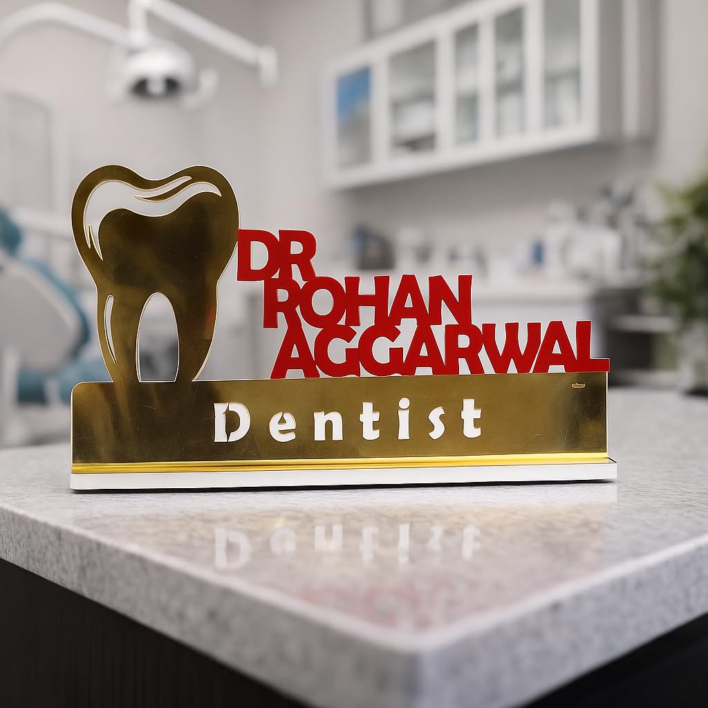 Customized Dentist Name Plate for Clinic