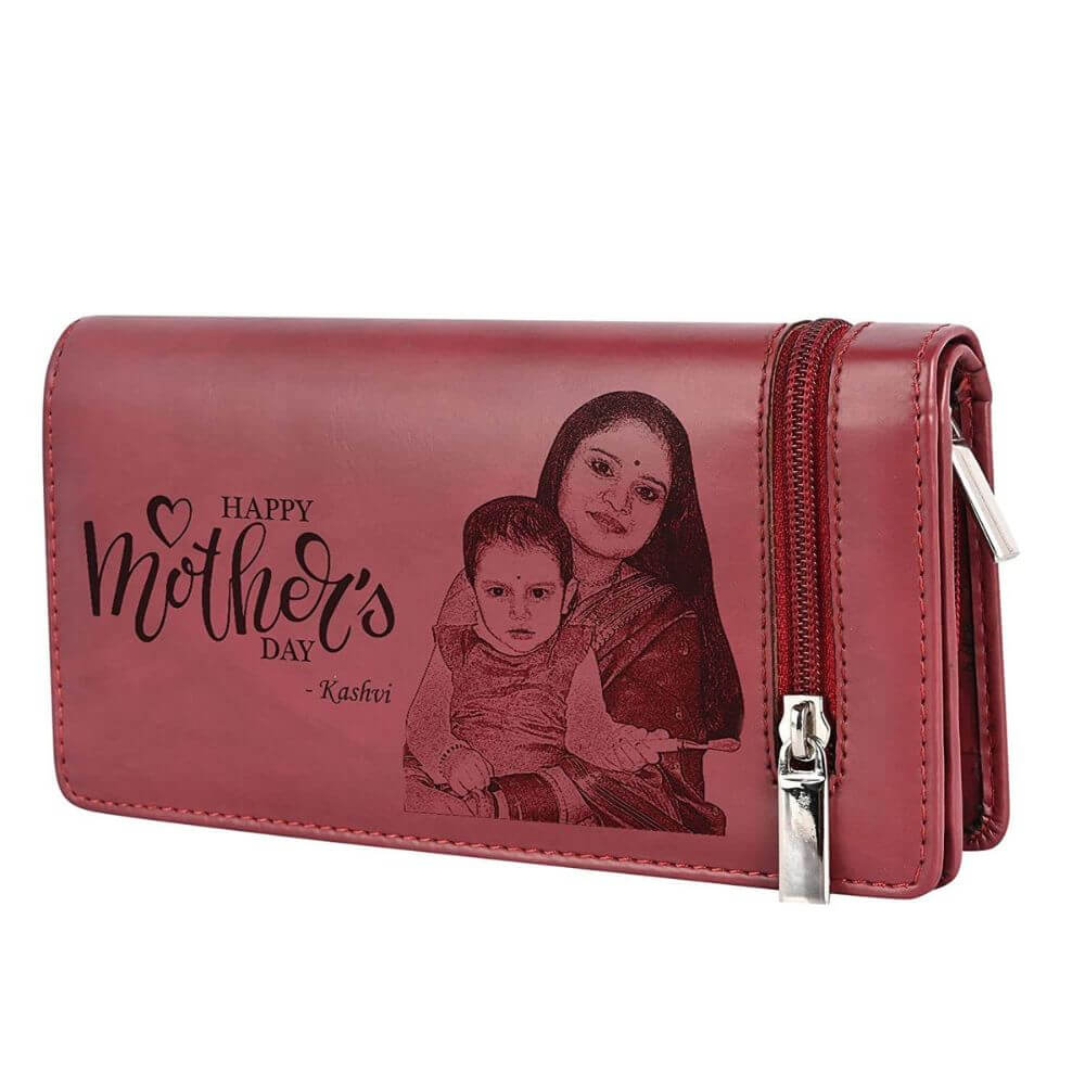 Photo Engraved Ladies Wallet for Mother Gift - 2
