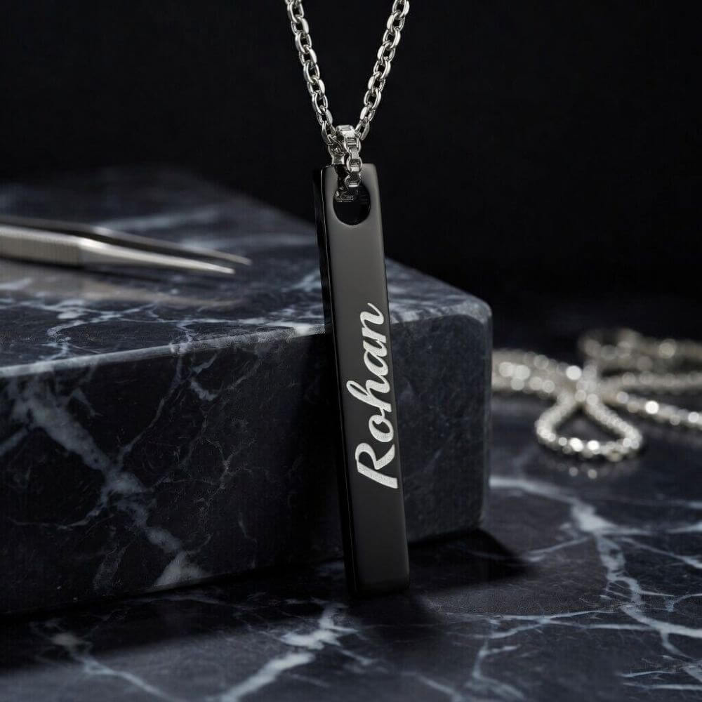 Personalized Name Engrave Metal Necklace - 2