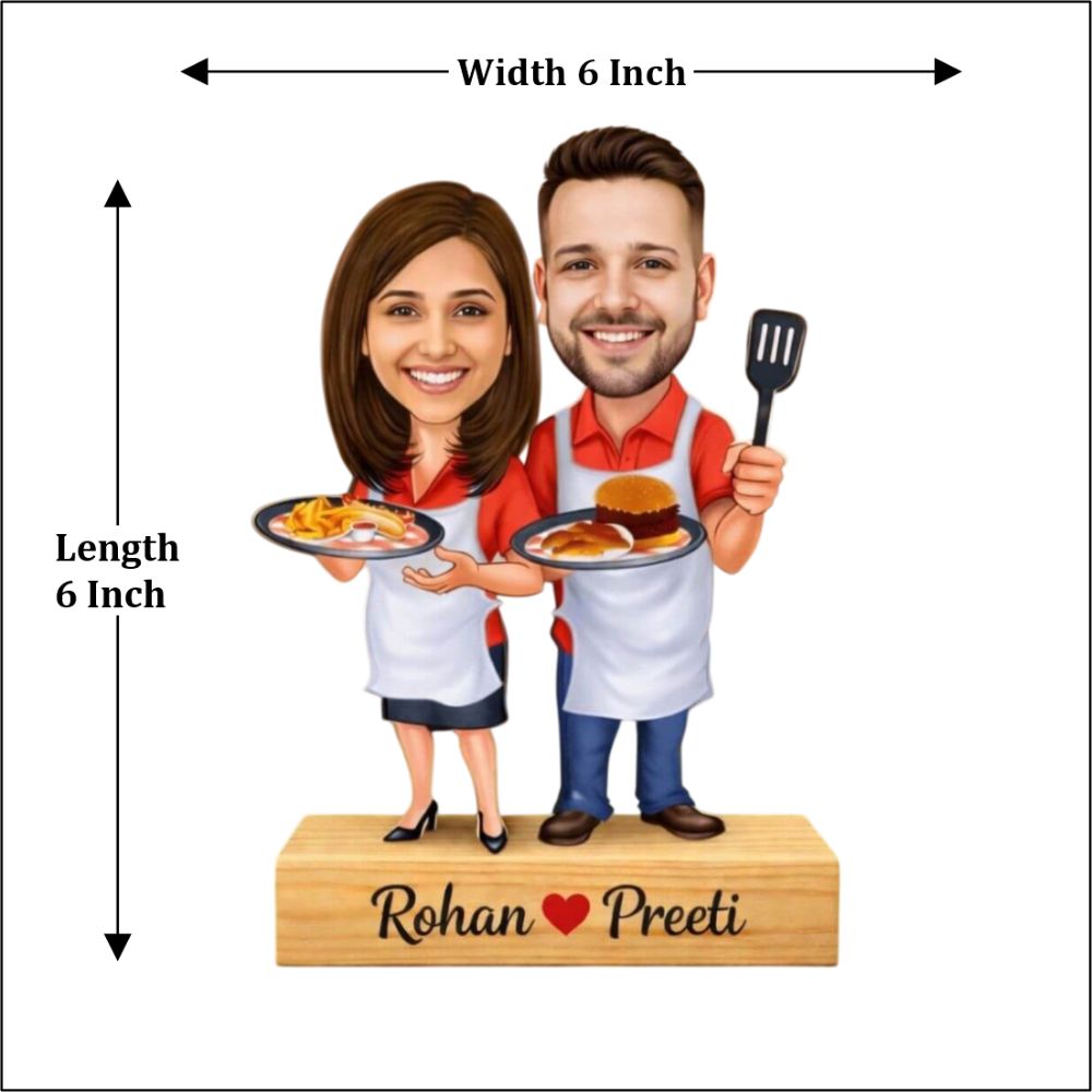Customized Couple Masterchef caricature - 4