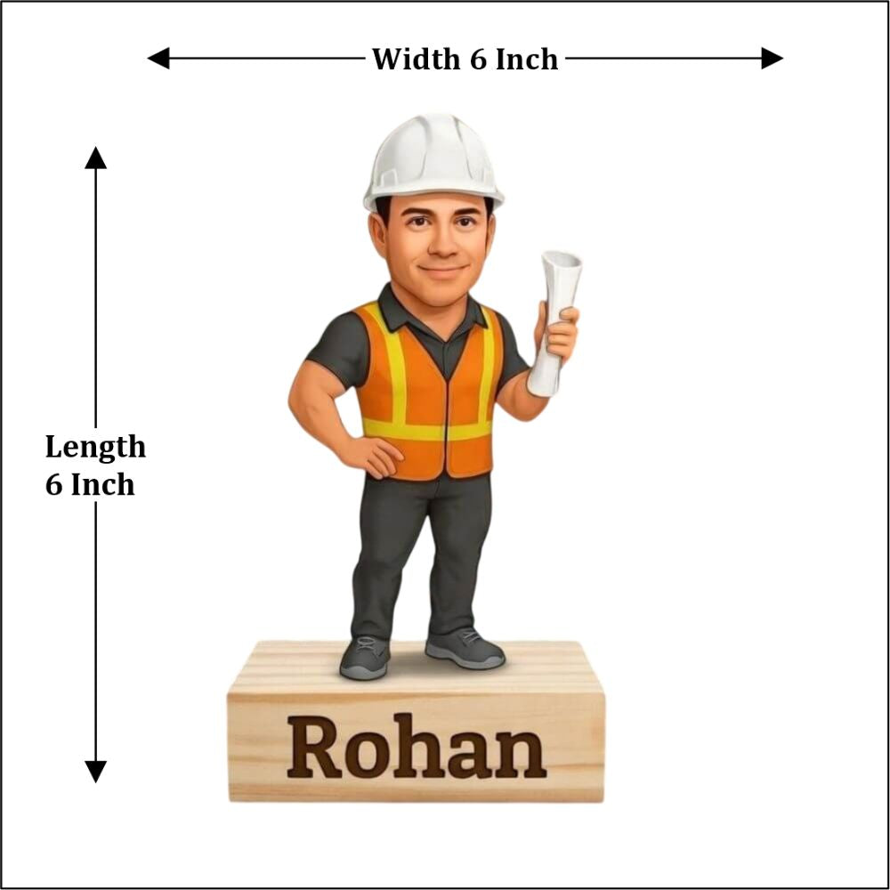 Custom MDF Engineer Standee Caricature - 4