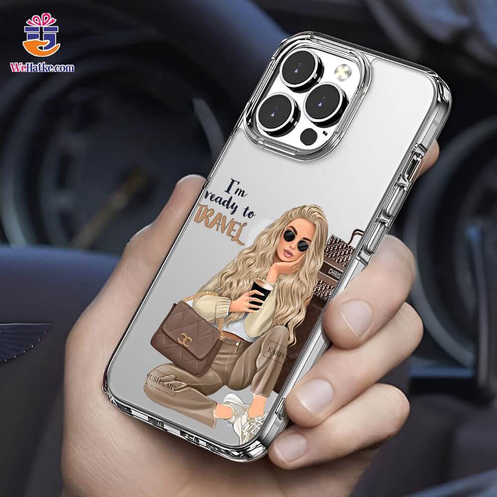 Customized Back Case For Girl Ready To Travel
